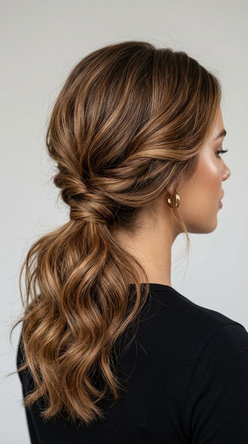 Low Twisted Ponytail