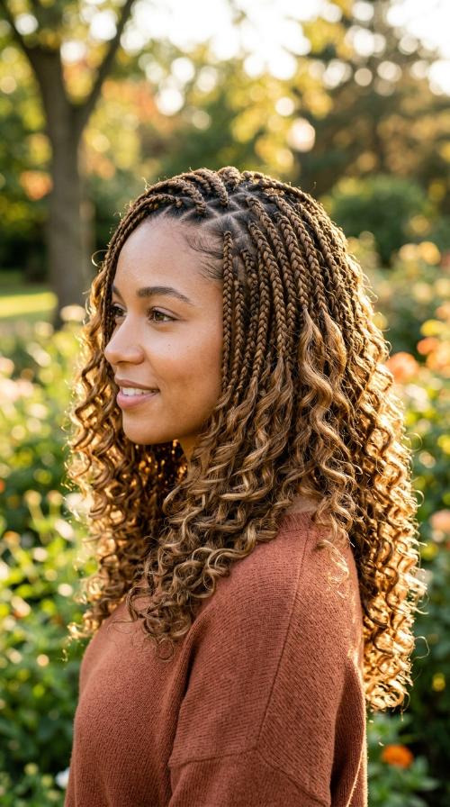 Medium Knotless Braids