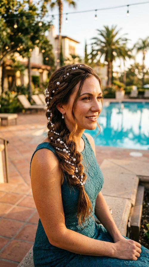 Mermaid Braids with Pearls