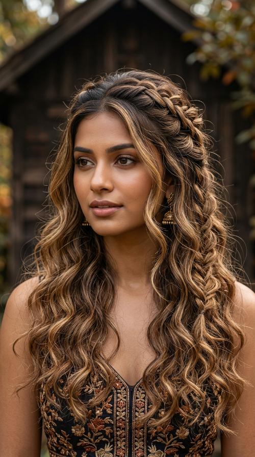 Messy Beachy Waves for Indo-Western