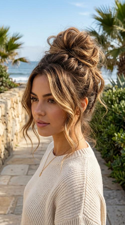 Messy High Bun
