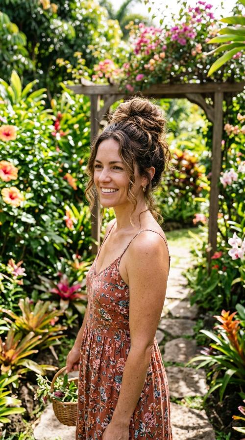 Messy High Bun with Tendrils