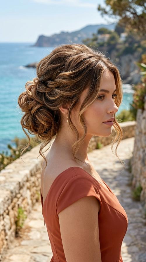 Messy Low Bun for Terracotta