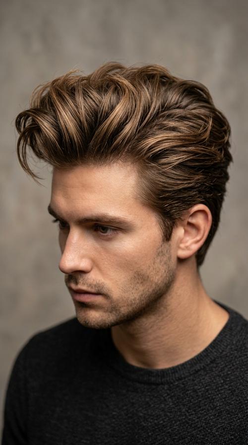 Messy Textured Pompadour