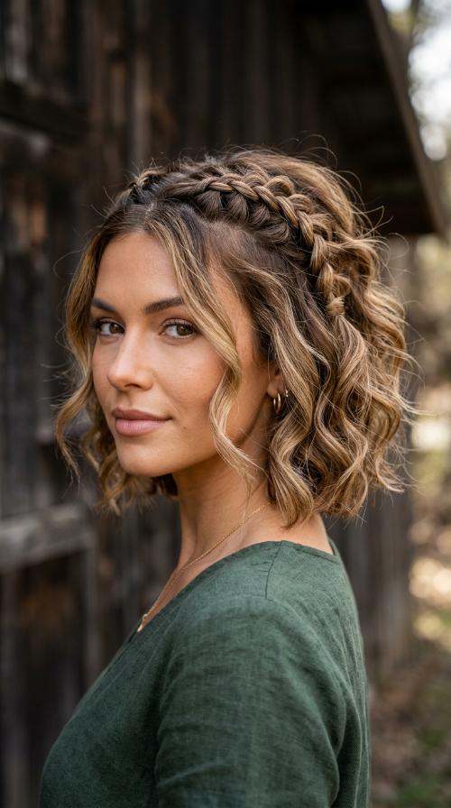 Mini French Braids for Bobs
