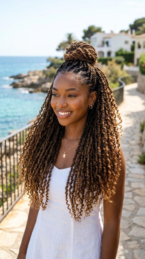 Mini Twists on Natural Hair