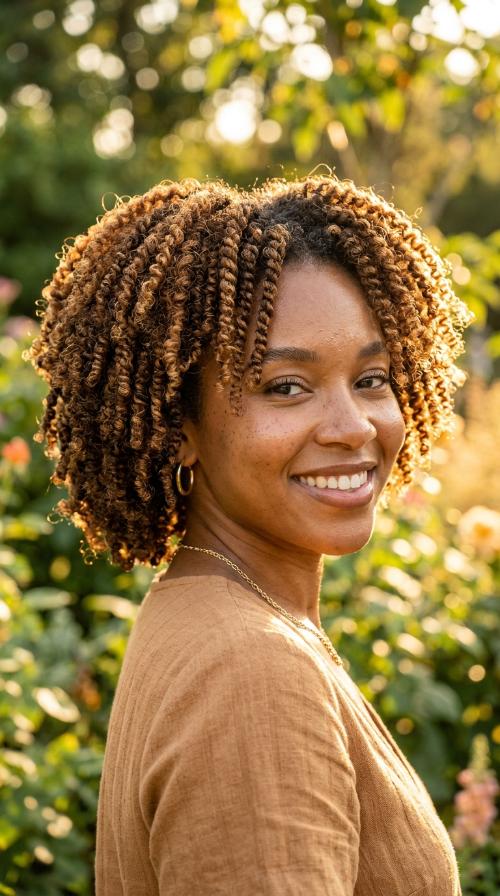 Mini Twists on Short Hair