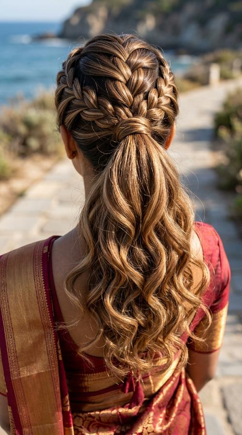 Multi-Braided Ponytail