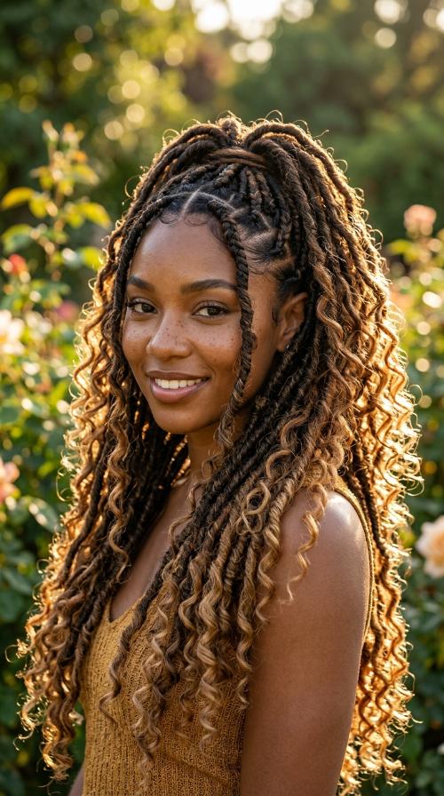Ombre Goddess Locs