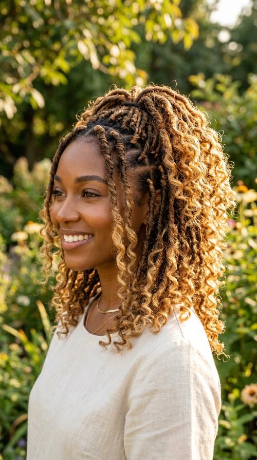Ombre Short Faux Locs
