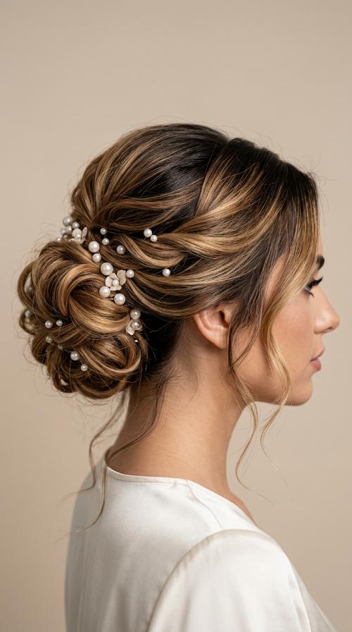 Pearl-Decorated Bun