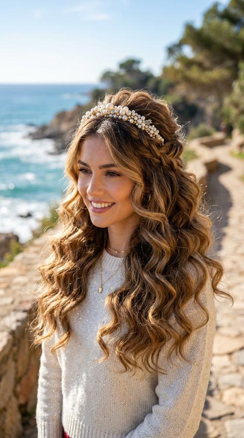 Pearl Headband Waves