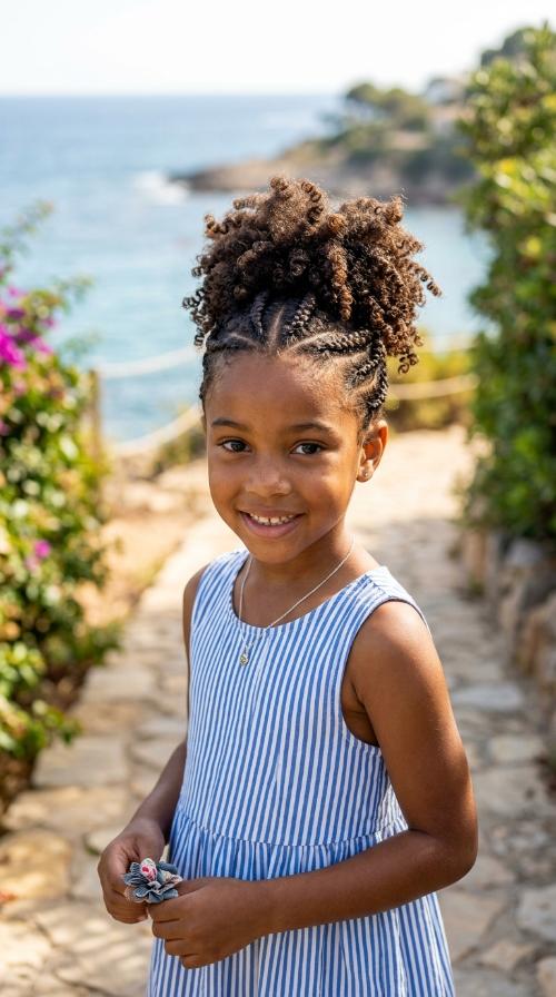 Pineapple Updo with Flat Twists