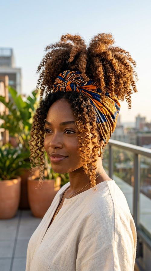 Pineapple with Head Wrap