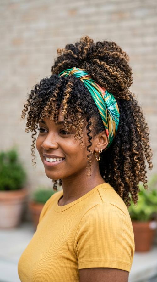 Pineapple with Silk Scarf