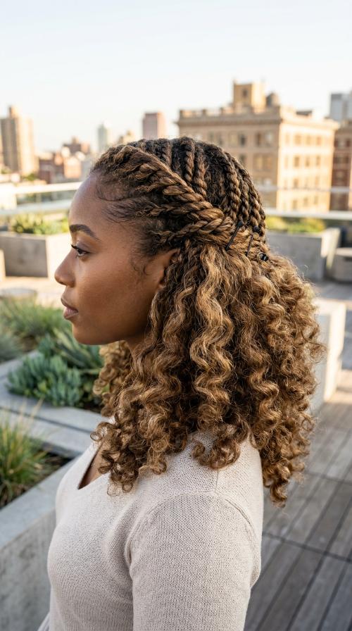 Pinned-Back Flat Twists