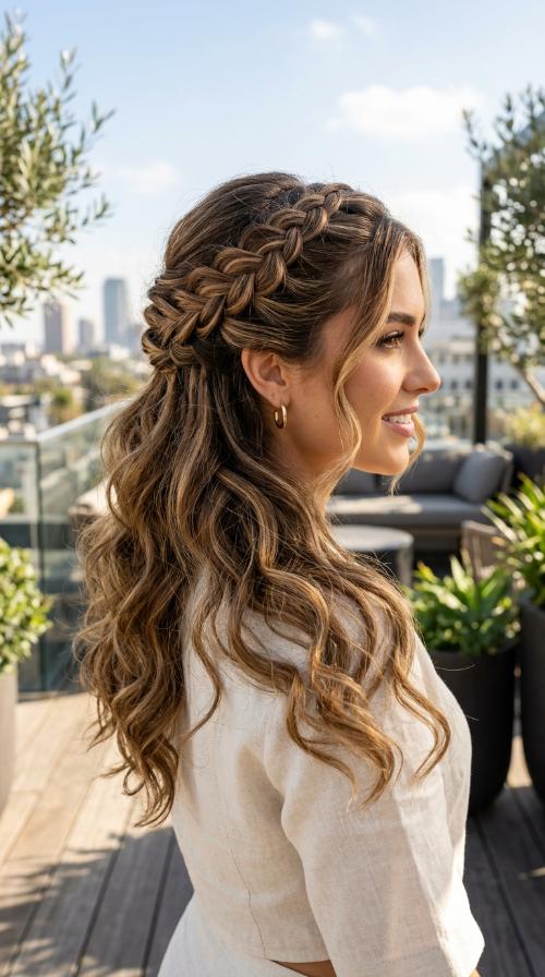 Pinned Back Side Braid