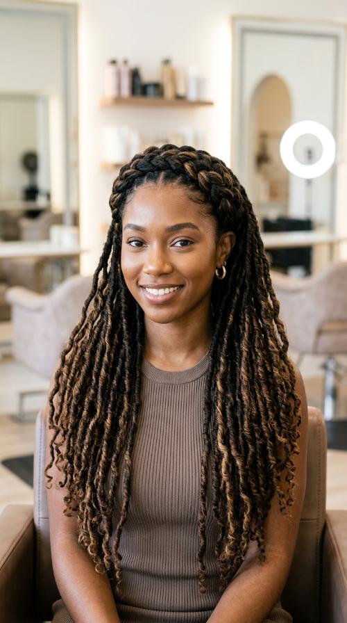 Pinned-Up Crown Braids