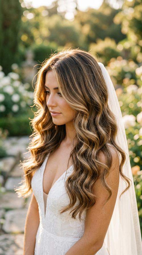 Plunging Neckline with Hollywood Glam Waves
