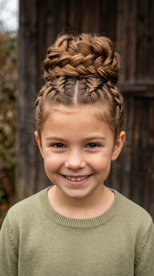 Polished Braided High Bun