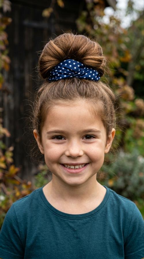 Polka Dot Scarf Bun