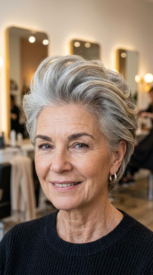 Pompadour-Style Short Cut