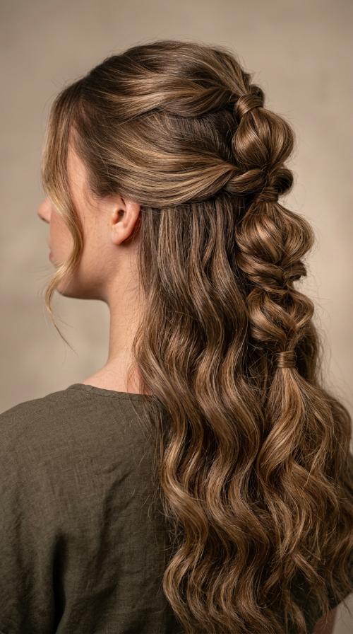 Pull-Through Half-Down Style