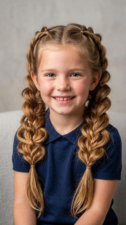 Pulled-Through Braid Pigtails