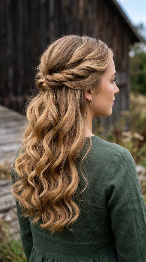 Quick Twisted Half-Up