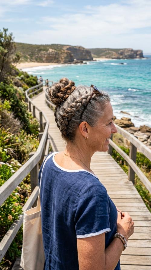 Reverse Dutch Braid Bun
