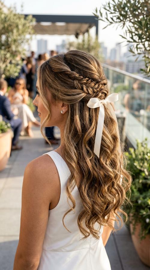Ribbon Tied Half-Up