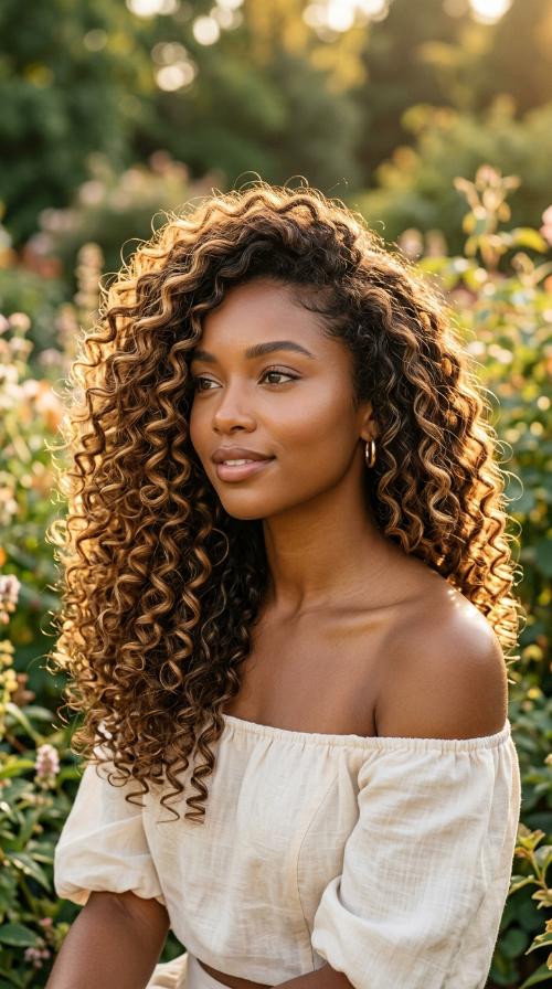 Romantic Side-Swept Curls