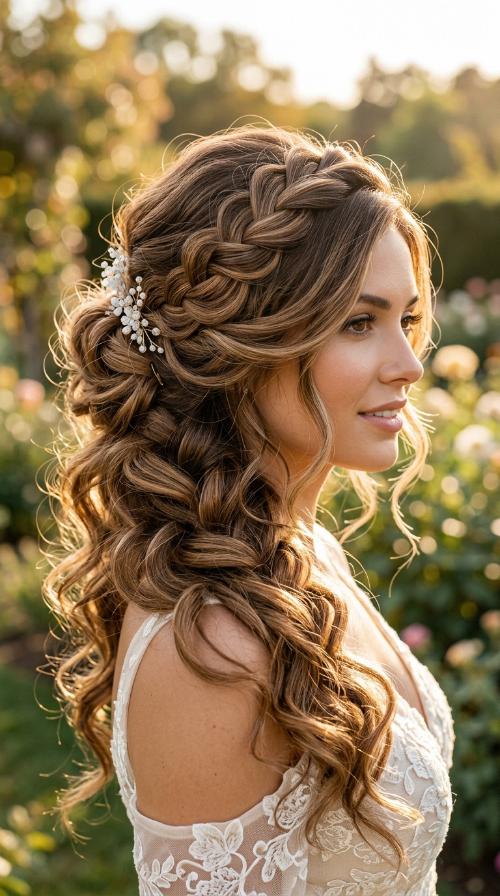 Romantic Side-Swept Updo