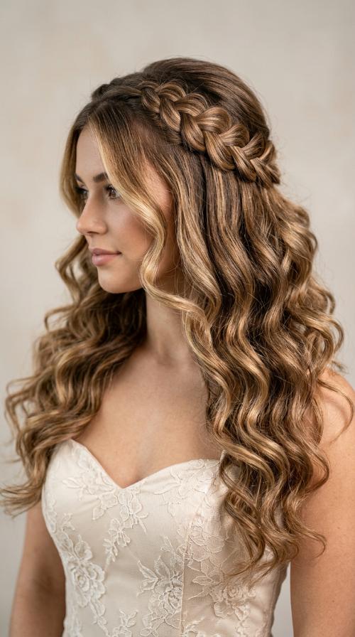 Romantic Soft Curls for Sweetheart Necks