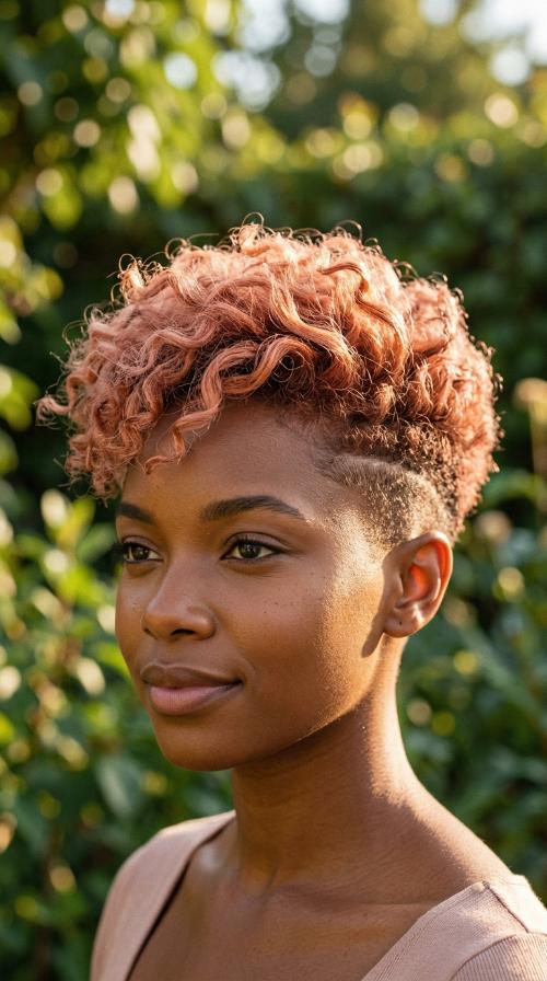 Rose Gold Tapered Pixie