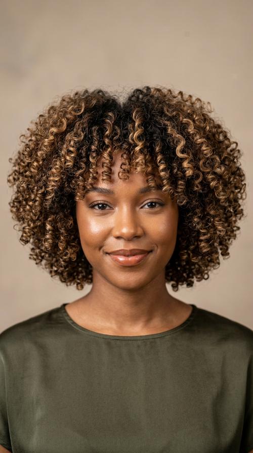 Rounded Afro Bob