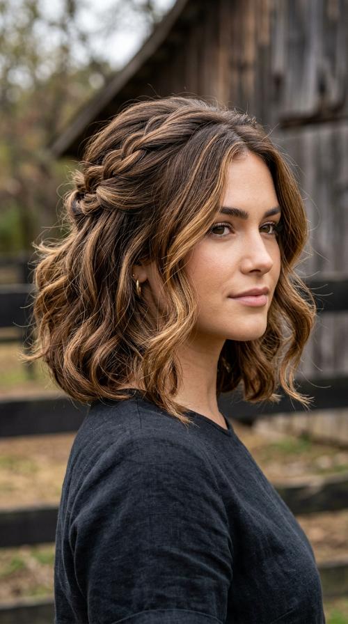 Rounded Bob with Tucked Ends