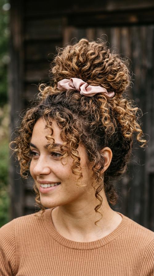 Satin Scrunchie Top Knot