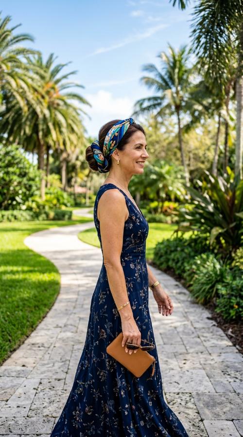 Scarf-Wrapped Formal Bun