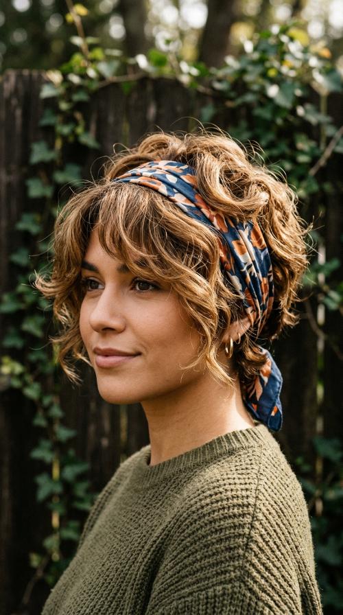 Scarf-Wrapped Pixie