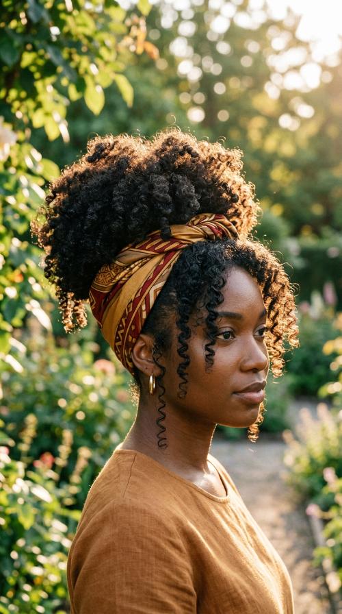 Scarf Wrapped Puff