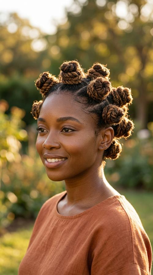 Sculpted Bantu Knots