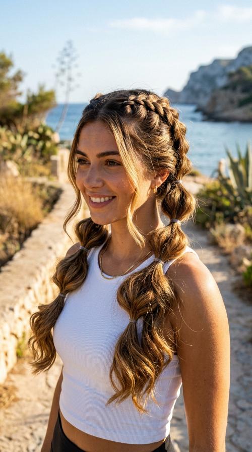 Sectioned Elastic Low Pigtails