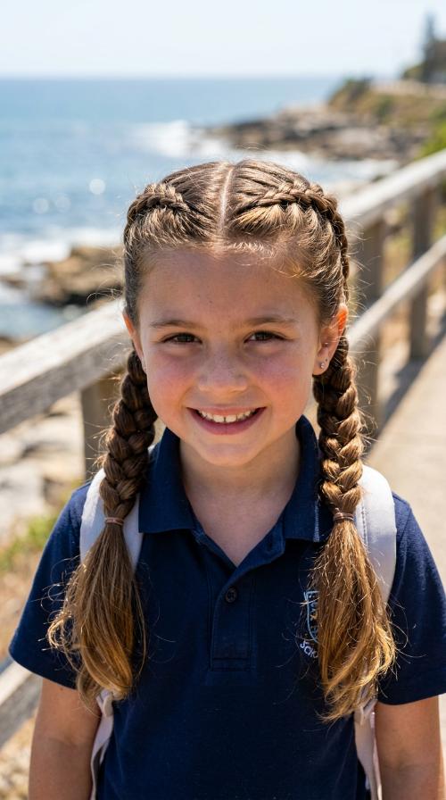 Secure French Braid Pigtails