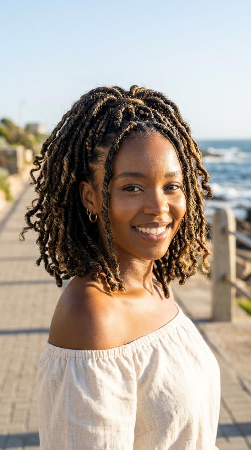 Short Bob Faux Locs