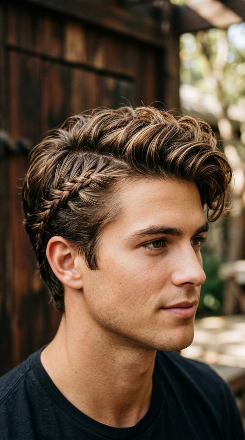 Short Hair Accent Braid