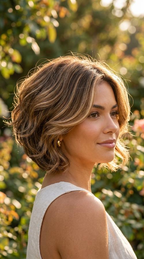Short Inverted Layered Bob