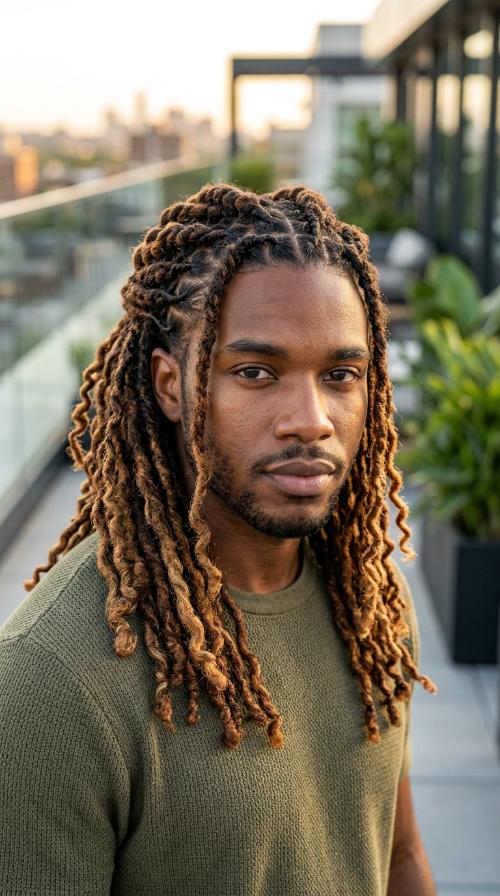 Shoulder-Length Freeform Locs