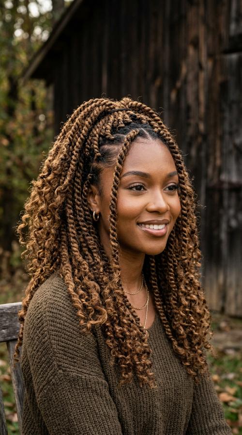 Shoulder-Length Marley Twists