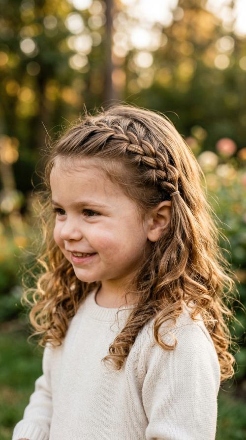 Side-Braided Bangs